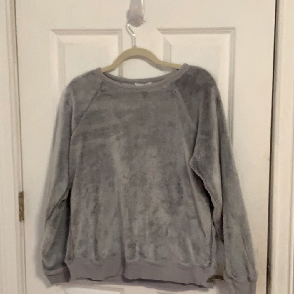 Gray Fuzzy Sweatshirt